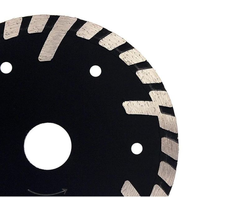 Turbo Diamond Cutting Blade with Protection Teeth for Stone/Granite/Sandstone/Concrete