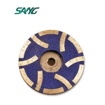 Cup Wheel Resin Filled M14 Thread Metal Diamond Grinding Wheels for Granite Concrete