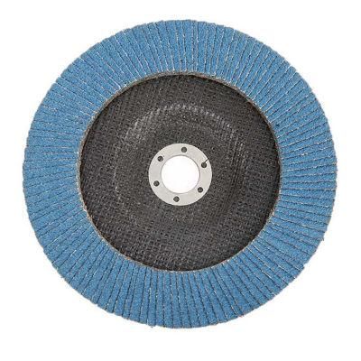 Hot Sale 4inch 100mm Aluminia Zironia Blue Flap Disc for Metal Cutting