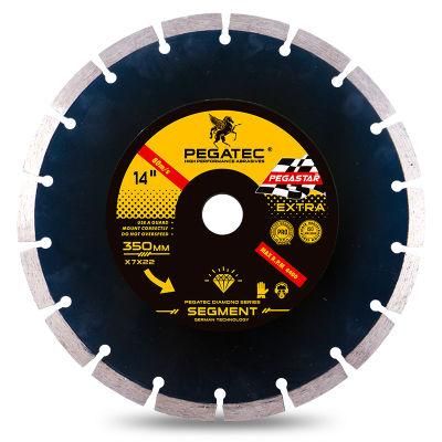 Pegatec 350mm Segment Diamond Tool Cutting Wheel Saw Blade