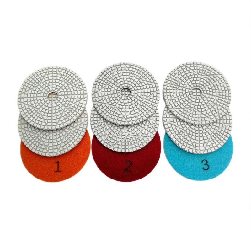 Flexible Diamond Polishing Pads Sanding Disc Three-Step for Marble