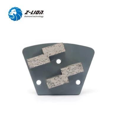 Zlion Trapezoid Metal Pads Diamond Floor Grinding Discs Stone Abrasive Tools