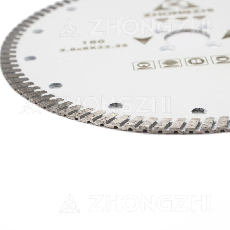 7′′ Sintered Narrow Continuous Turbo Rim Diamond Blade for Stone Fast Cutting