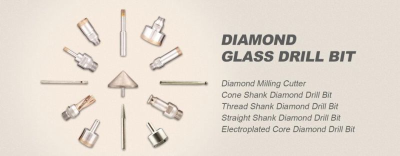 Electroplated Diamond Core Drill Bit for Glass