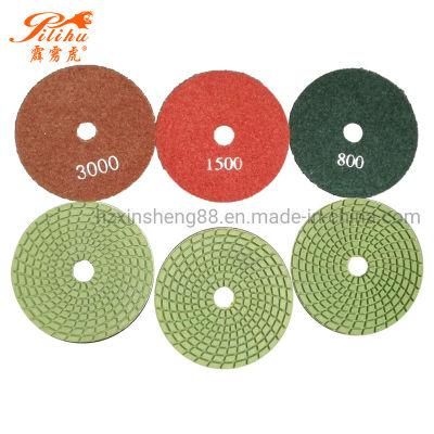 4&quot; Wet Diamond Polishing Pads Set for Granite Concrete Floor Wet Grinder