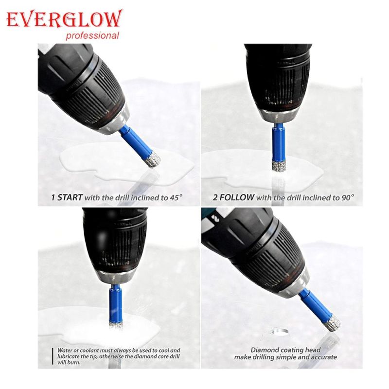 5I6I8I10 mm Diamond Drill Extremely Durable Porcelain Stoneware Drill Bit for Drilling Glass, Ceramics, Granite, Marble