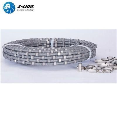 Plastic 8.3mm/9mm Granite Block Profiling Diamond Wire Cutting Rope Saw