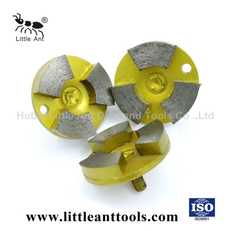 Good Quality 3 Segments Concrete Metal Diamond Grinding Shoes