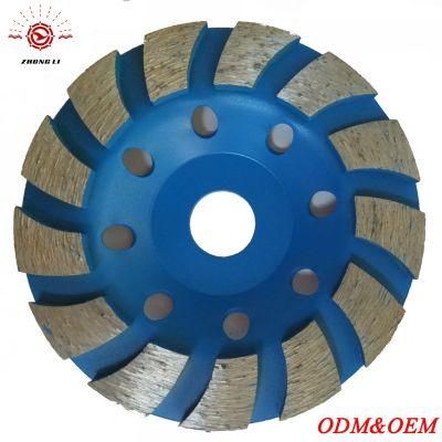 5&prime;&prime;/125mm Turbo Diamond Grinding Cup Wheel for Angle Grinder Machine