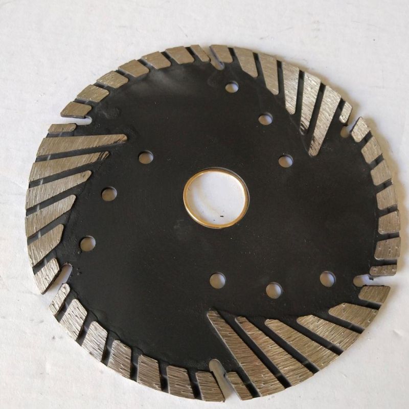 5inch Hot Pressing Net Wave Triangle Protection Teeth Turbo Granite Cutting Grinding Diamond Saw Blade