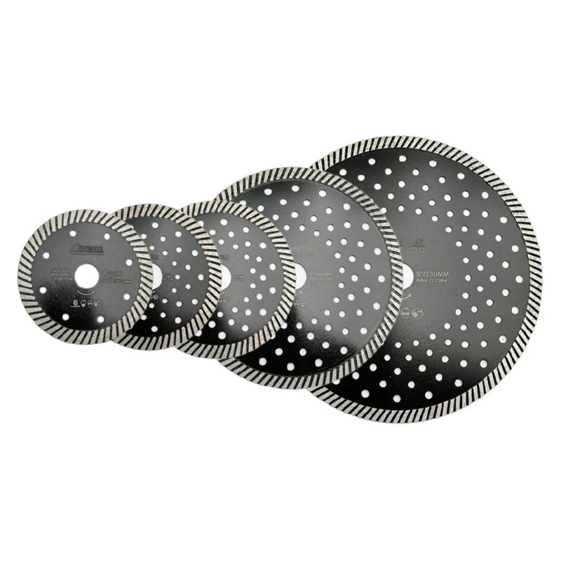 4.5inch/115mm Diamond Turbo Cutting Blades with Multi Holes Fotr Granite Marble Concrete Masonry