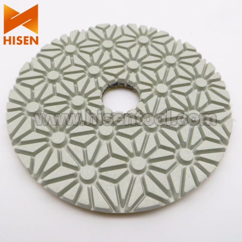 100mm 3 Steps Diamond Wet Polishing Pads for Granite, Terrazzo Stone