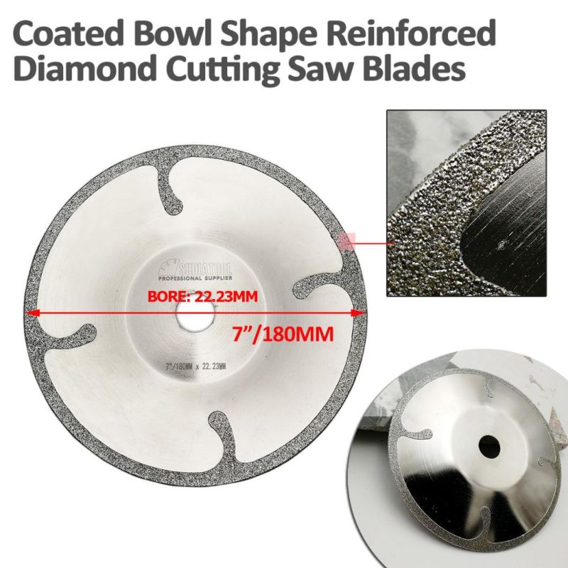 Bowl-Shaped Electroplated Diamond Cutting and Grinding Discs for Granite & Marble