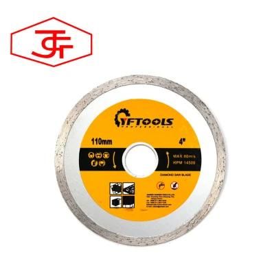 Factory Direct Sales 110mm Continous Diamond Saw Blade for Cutting Stone