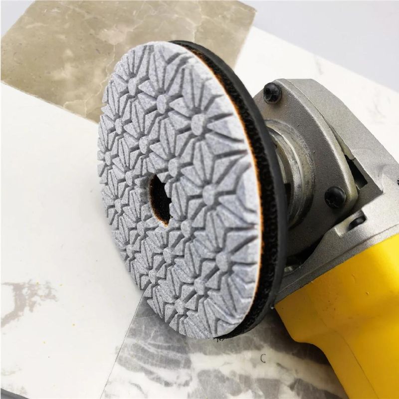 3PCS/Set 4" Flower Type 3 Step Diamond Polishing Pad for Granite