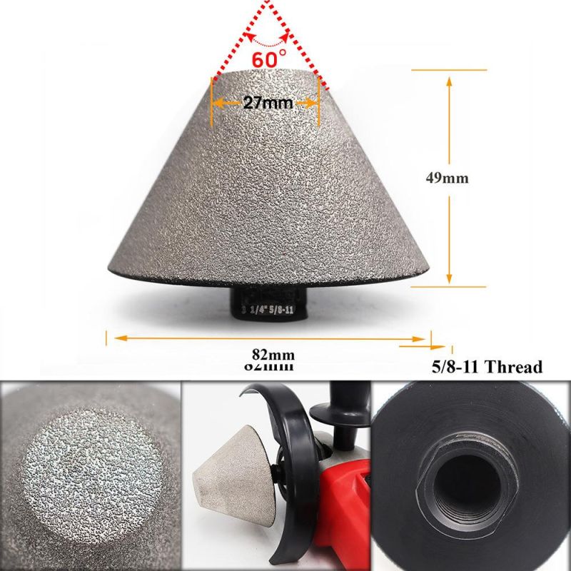 Vacuum Brazed Diamond Chamfer Bits Milling Bits Router Bit for Enlarging Polishing Bevelling The Exsit Holes