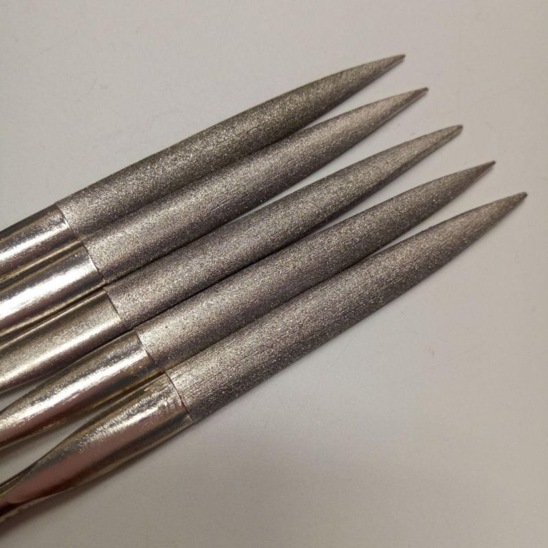 Electroplated Grinding Polishing Needle for Files Diamond Stone Mounted Tip Point