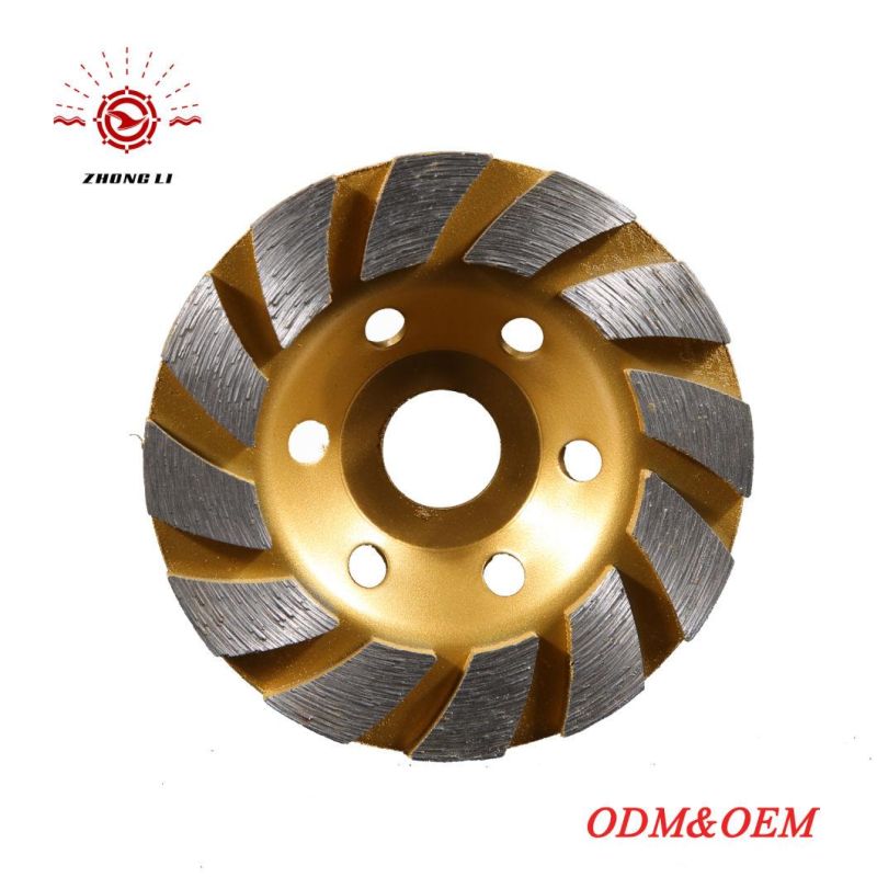 5′′/125mm Turbo Diamond Grinding Cup Wheel for Angle Grinder Machine